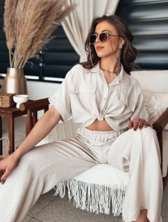 Dámská košile béžová model 21977029 - Dstreet