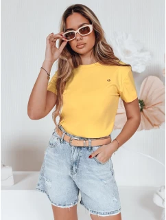 Dámské žebrované tričko FOR žluté Dstreet model 21989303 - FashionStreet