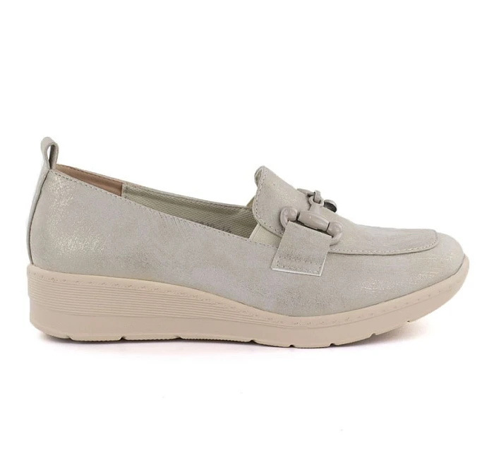 Dámske topánky na platforme, zlaté M.Daszynski MR1840