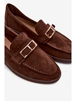 Dámské Mokasiny S Přezkou Čokoládové Belinae Dámské Mokasiny S Přezkou Čokoládové Belinae