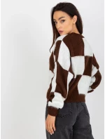 Jumper EM SW 1034 01.91 bielo-hnedý Jumper EM SW 1034 01.91 bielo-hnedý
