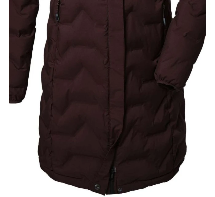 Dámská prošívaná bunda Killtec 9 s kapucí dlouhá bordó model 21798490 - B2B Professional Sports