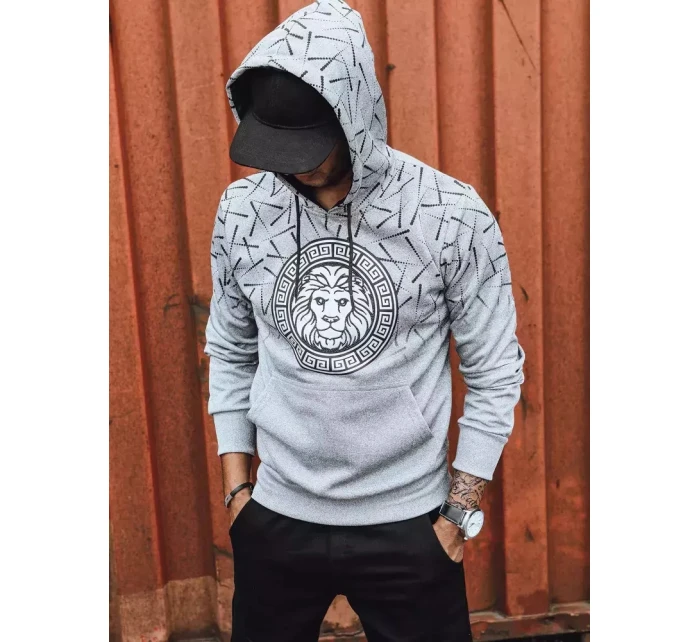 Pánská šedá mikina s potiskem Dstreet model 21965638 - FashionStreet