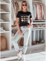 Dámske tričko so srdcom LOVETIK čierne FashionStreet RY2734
