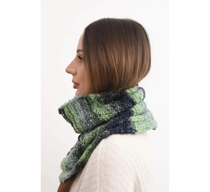 Dámsky vlnený mäkký golfový šál zimný KN21 zelený
