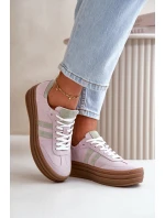 Zazoo N1068S4 Damskie Zamszowe Sneakersy Na Platformie Fioletowe