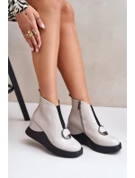 Boty Na Klínu Zateplené D&A Světle šedé model 21671894 - S.Barski