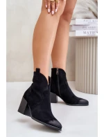 Dámské semišové teplé boty Černe model 21675647 - VINCEZA