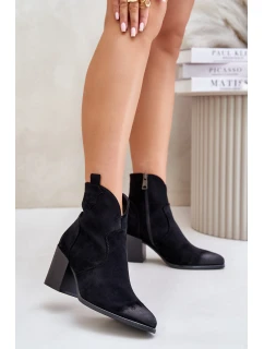 Dámské semišové teplé boty Černe model 21675647 - VINCEZA