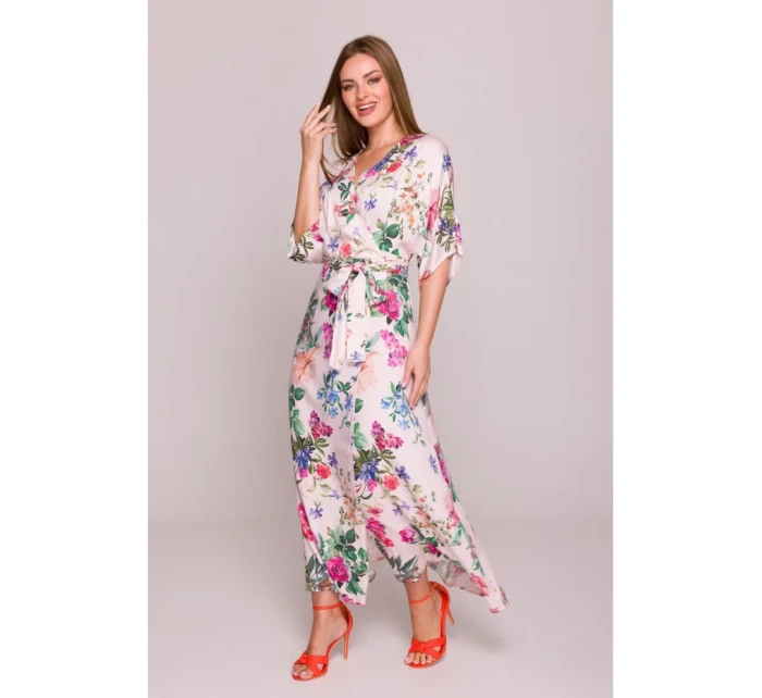 model 21154660 Zavinovací maxi šaty s potiskem model 1 - STYLOVE