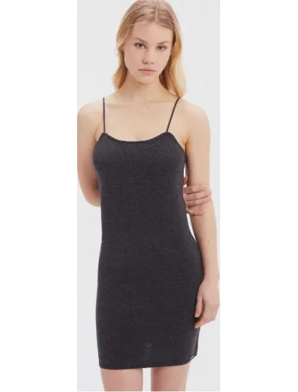 Dámske šaty na spanie QS6838E P7I tm.šedá - Calvin Klein