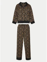 Dámske pyžamo YI90017 202 hnedé s potlačou - DKNY Dámske pyžamo YI90017 202 hnedé s potlačou - DKNY