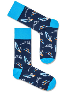 Pánske ponožky 0125 Windsurfing blue - Milena