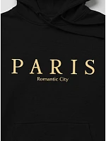 Bluza męska z kapturem z nadrukiem PARIS czarna model 22347639 - FashionStreet