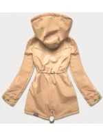Dámska bunda parka v pieskovej farbe (CAN-561)