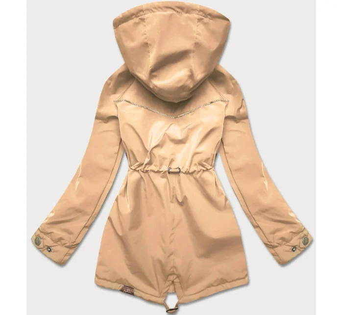 Dámska bunda parka v pieskovej farbe (CAN-561)