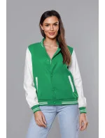 Zelená dámská baseballová bunda model 18141042 - J.STYLE Zelená dámská baseballová bunda model 18141042 - J.STYLE