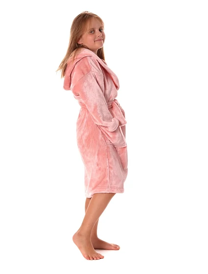 Detský župan Siena s kapucňou 9156 pink pearl - Vestis Detský župan Siena s kapucňou 9156 pink pearl - Vestis