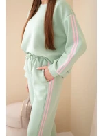 Dámský viskózový máslový komplet s lampasy tmavý model 22011676 - K-Fashion