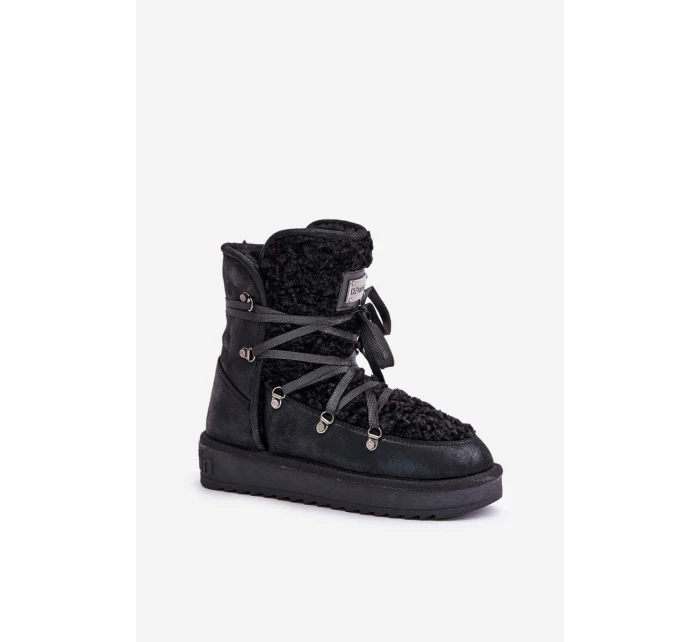 Śniegowce Na Platformie Wegańskie D.Franklin DFSH370004 Czarne Śniegowce Na Platformie Wegańskie D.Franklin DFSH370004 Czarne