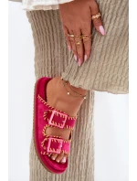 Dámské Pantofle S Přezkami A Dekorativním Fuchsie model 21696562 - Boto