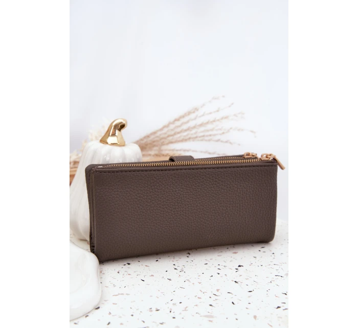 Dámská peněženka z ekokůže Velká šedá Gilessa Dámská peněženka z ekokůže Velká šedá Gilessa