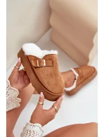 Dámske papuče s hrubou podrážkou, s kožušinou a prackou Camel Linneola Dámske papuče s hrubou podrážkou, s kožušinou a prackou Camel Linneola