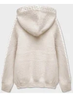 Světle béžový přehoz přes oblečení alpaka s kapucí model 18026135 - S'WEST