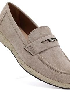 Dámske poltopánky mokasíny béžové Vinceza 62273