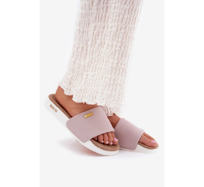 Klapki Damskie Big Star RR274A105 Jasnoróżowe Klapki Damskie Big Star RR274A105 Jasnoróżowe