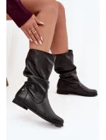 Dámské kožené kozačky Maciejka 05057-20 černé