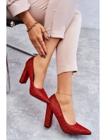 Lesklé lodičky Na červeném Podpatku Elmira Lesklé lodičky Na červeném Podpatku Elmira