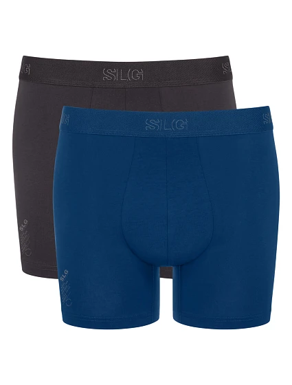 Pánske boxerky SLG Base Short C2P - BLACK - tmavo šedá-tyrkysová M014 - SLOGGI