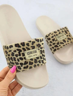 Dámske maskáčové plážové žabky bazén béžová SS274715