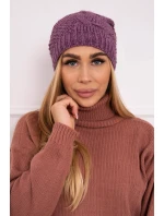 Fleecová čiapka Carolina K243 tmavo ružová