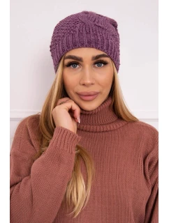 Fleecová čiapka Carolina K243 tmavo ružová