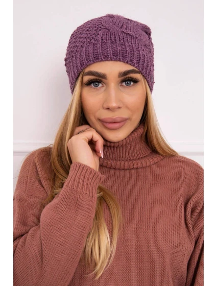 Fleecová čiapka Carolina K243 tmavo ružová