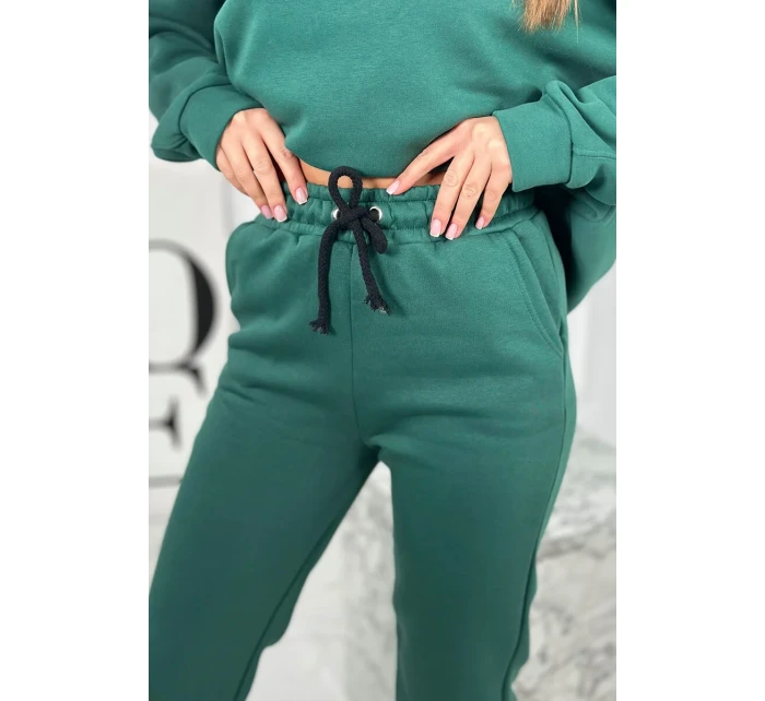 Bavlnená súprava s vyšívaným nápisom Paradise zelený