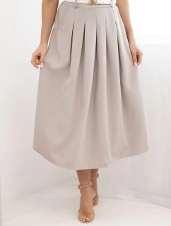 Dámská viskózová sukně s páskem a se záhyby fango