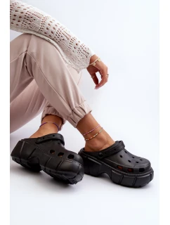 Klapki Damskie Piankowe Na Masywnej Podeszwie Czarne Witima