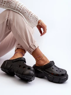 Klapki Damskie Piankowe Na Masywnej Podeszwie Czarne Witima