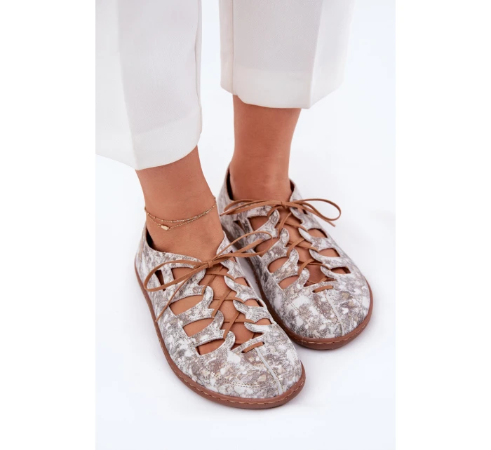 Kožené Baletky S  Zlaté model 21692609 - Maciejka