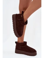 Nízké sněhule na platformě Big Star model 21708613 čokoládové - Big Star Shoes Nízké sněhule na platformě Big Star model 21708613 čokoládové - Big Star Shoes