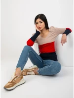 Halenka RV BZ model 17987244 tmavě modrá červená - FPrice Halenka RV BZ model 17987244 tmavě modrá červená - FPrice