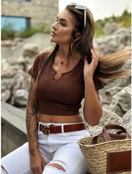 Bluzka TW BZ model 18799101 brązowy - FPrice