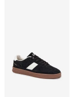 Semišové tenisky Vinceza - čierne