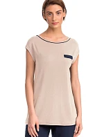 Vamp - Krátka dámska nočná košeľa BEIGE SOLEIL M 14191 - Vamp