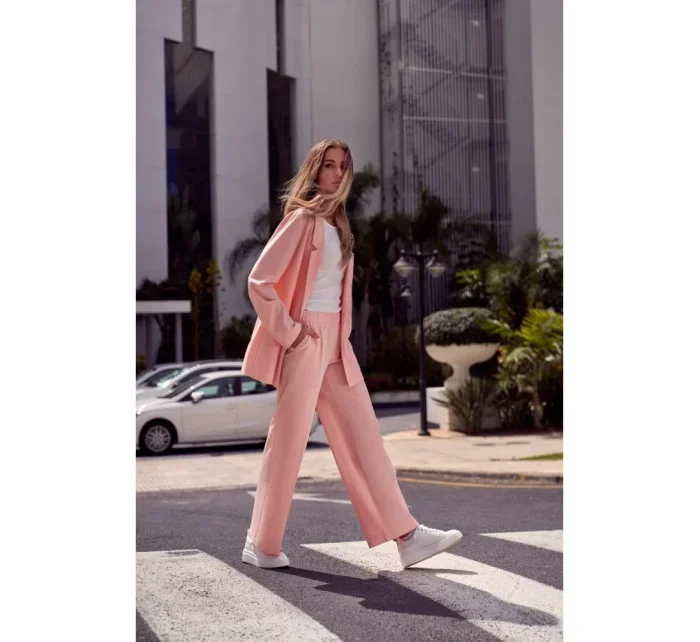 Dámske spoločenské nohavice M570 ružové - Moe