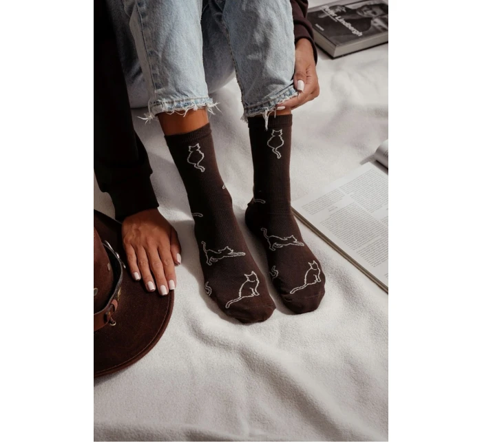 Dámske ponožky Cat outlines 0200.093