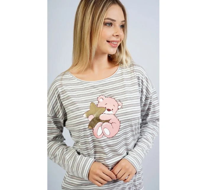 Dámske pyžamo dlhé Méďa s hviezdou